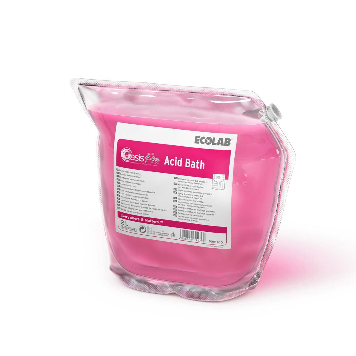 ECOLAB - OASIS PRO ACID BATH - Kwasowy preparat do czyszczenia sanitariatu - 2L