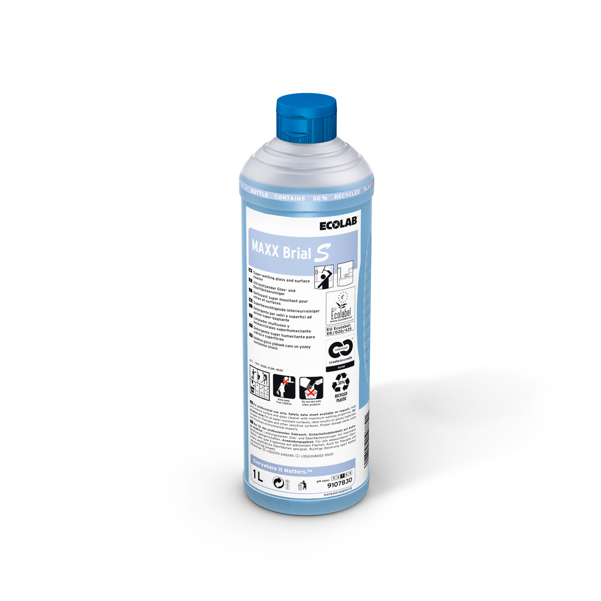 ECOLAB - MAXX Brial S - Środek do mycia powierzchni i szkła - 1L