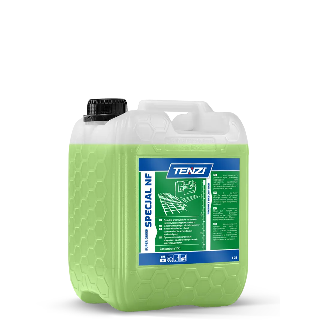 TENZI - Super Green Specjal NF - Płyn do mycia posadzek warsztatowych/przemysłowych - 5L